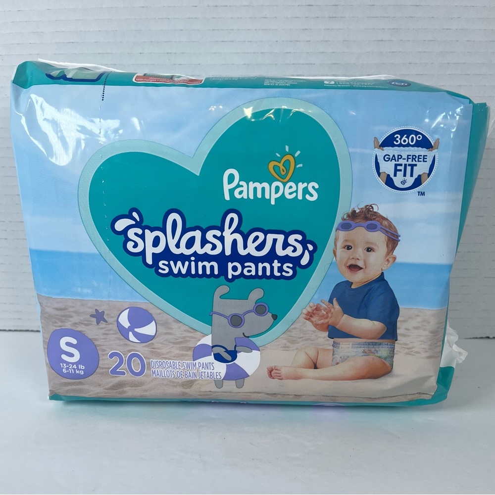 Pampers Splashers Swim Pants Size S 13-24 pounds NEW